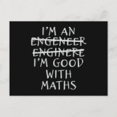 Ingenieur gut mit Mathematik-Funny-Engineering-Zit Postkarte (Vorderseite)