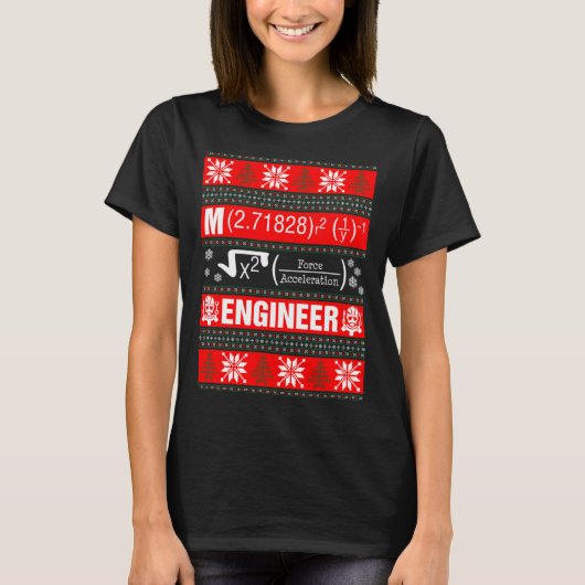 Ingenieur hässliche Weihnachtswitschern T-Shirt (Vorderseite)