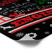 Ingenieur hässlicher Weihnachtspullover - Ingenieu Poster (Ecke)