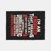 Ingenieur ich bin Ingenieur Fleecedecke (Vorderseite (Horizontal))