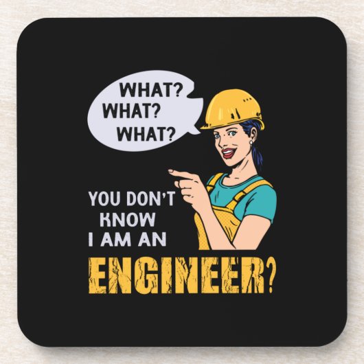Ingenieur ich bin Ingenieur Getränkeuntersetzer (Vorderseite)