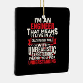 Ingenieur ich bin Ingenieur Keramikornament (Rechts)