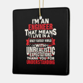 Ingenieur ich bin Ingenieur Keramikornament (Links)