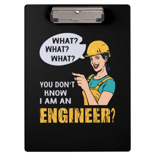 Ingenieur ich bin Ingenieur Klemmbrett (Vorderseite)