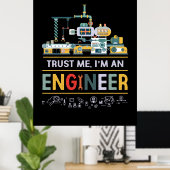 Ingenieur ich bin Ingenieur Poster (Heimbüro)