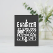 Ingenieur Ich versuche, Dinge idiot-proof zu mache Dankeskarte (Stehend Vorderseite)