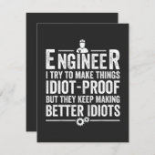 Ingenieur Ich versuche, Dinge idiot-proof zu mache Dankeskarte (Vorne/Hinten)