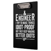 Ingenieur Ich versuche, Dinge idiot-proof zu mache Klemmbrett (Links)