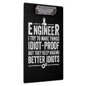 Ingenieur Ich versuche, Dinge idiot-proof zu mache Klemmbrett (Rechts)