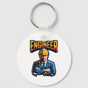 Ingenieur in griechischen Buchstaben Stem Nerd Hum Schlüsselanhänger