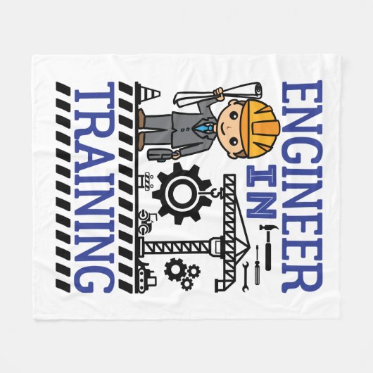 Ingenieur in Training Boys STEM Fleecedecke (Vorderseite (Horizontal))