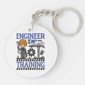 Ingenieur in Training Boys STEM Schlüsselanhänger (Rückseite)