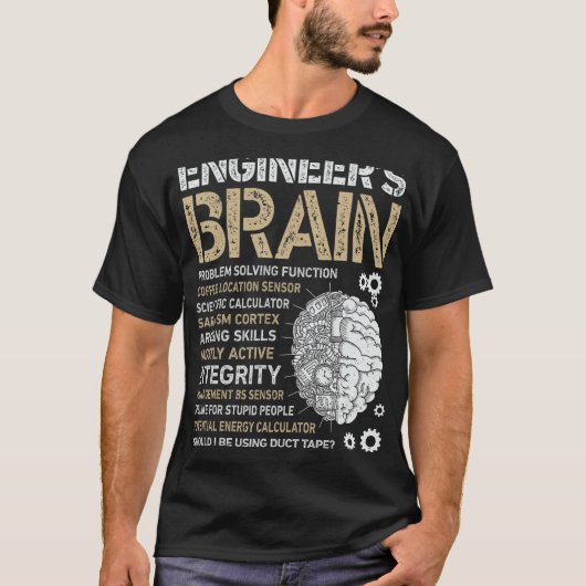 Ingenieur-Ingenieur für Brain Funny Process Engine T-Shirt (Vorderseite)