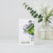 Ingenieur, Ingenieurskarte Visitenkarte (Stehend Vorderseite)