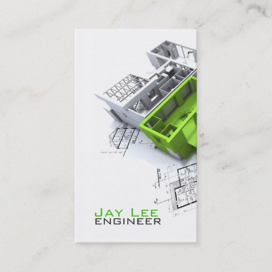 Ingenieur, Ingenieurskarte Visitenkarte (Vorderseite)