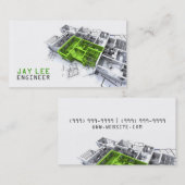 Ingenieur, Ingenieurwesen, Architektur, Baumeister Visitenkarte (Vorne/Hinten)