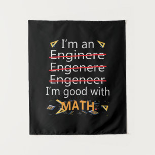 Ingenieur ist gut mit Mathematik Wandteppich