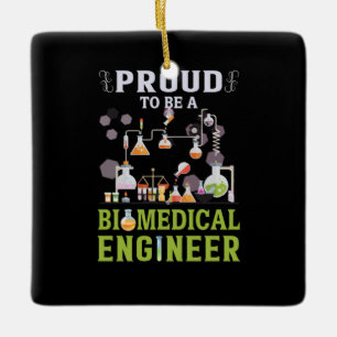Ingenieur ist stolz, Ingenieur für Biomedizin zu s Keramikornament