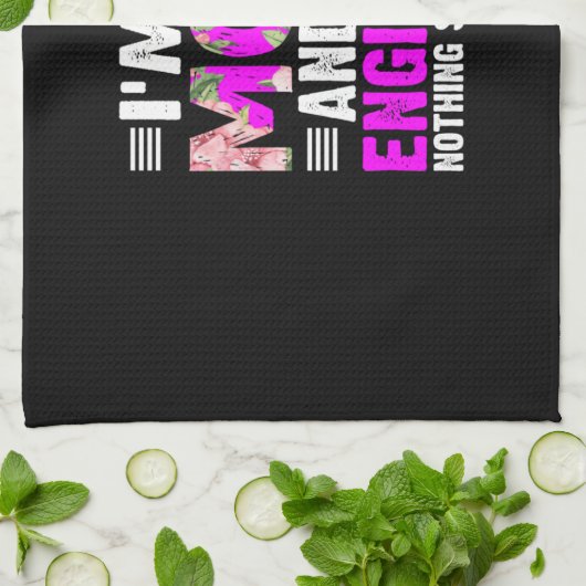 Ingenieur Kunst als Mama und Ingenieur Geschirrtuch (Gefaltet)