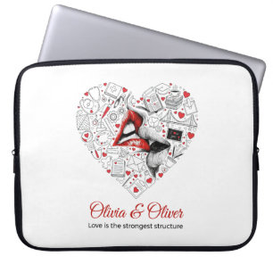Ingenieur Liebe Stärkste Struktur Valentinstag Laptopschutzhülle