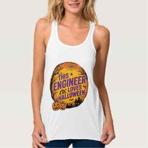 Ingenieur liebt Halloween Vintage-Kürbis-Design_1 Tank Top
