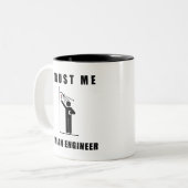 Ingenieur-lustiges Angebot für ein Geschenk Zweifarbige Tasse (Vorderseite Links)