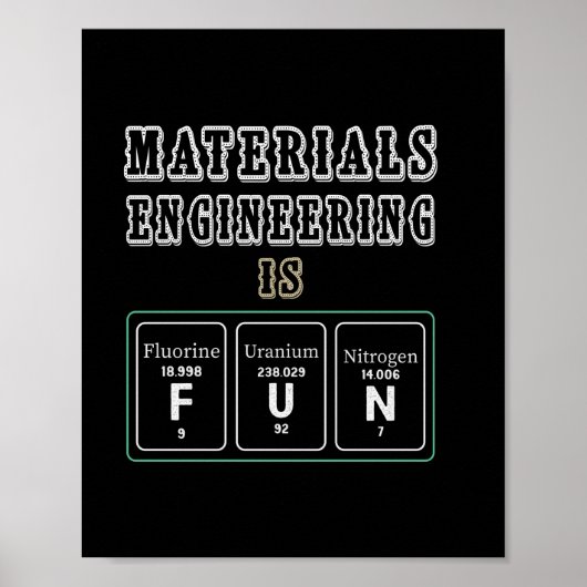 Ingenieur-Materialentwicklung ist Spaß Poster (Vorne)