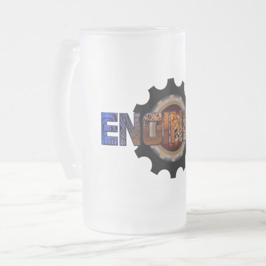 Ingenieur Mattglas Bierglas (Vorderseite Links)