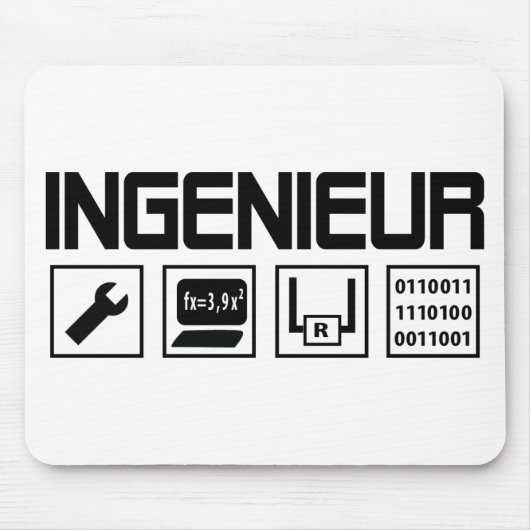 ingenieur mit Werkzeugikone Mousepad (Vorne)