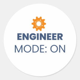 Ingenieur-Modus Ein Lustiges Ingenieur-Design Runder Aufkleber