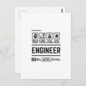 Ingenieur Postkarte (Vorne/Hinten)