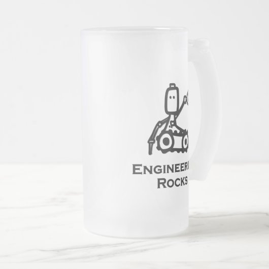 Ingenieur-Robotertechnik Mattglas Bierglas (VorderseiteRechts)