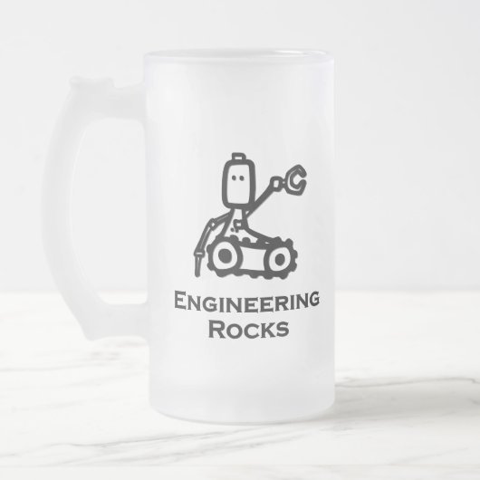 Ingenieur-Robotertechnik Mattglas Bierglas (Links)