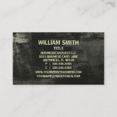 Ingenieur-Rustikalkarte Visitenkarte (Rückseite)