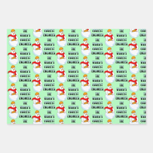 Ingenieur Snowman und Schneeflocken Geschenkpapier Set (Vorderseite 2)