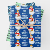 Ingenieur Snowman und Schneeflocken Geschenkpapier Set (Beispiel)