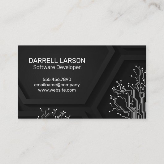 Ingenieur | Software-Schalttafel | geometrisch Visitenkarte (Vorderseite)