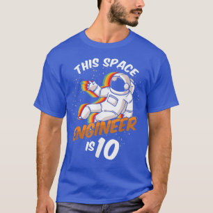 Ingenieur Space 10 Year Astronaut Geboren 2012 Zeh T-Shirt