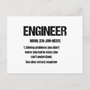 INGENIEUR SUBSTANTIV Lustige Ingenieur-Zitate Absc Postkarte