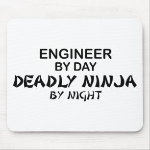 Ingenieur tödliches Ninja bis zum Nacht Mousepad