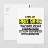 Ingenieur... Überlegene Intelligenz Postkarte (Vorne/Hinten)