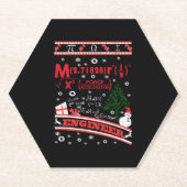 Ingenieur - Ugly Christmas Sweater Untersetzer (Vorderseite)