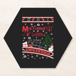 Ingenieur - Ugly Christmas Sweater Untersetzer