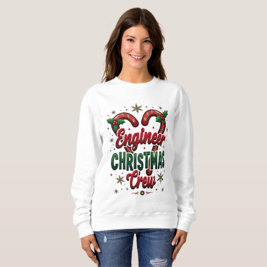 Ingenieur Weihnachts-Crew - Funny Retro Holiday Sweatshirt (Vorne ganz)