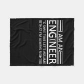 Ingenieur, Zeit Retten Lasse nur annehmen, ich bin Fleecedecke (Vorderseite (Horizontal))