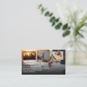 Ingenieure betrachten Blueprint | Blue Collar Visitenkarte (Stehend Vorderseite)