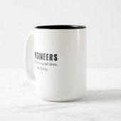 Ingenieure, die unser soziales Leben führen Zweifarbige Tasse (Vorderseite Links)