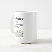 Ingenieure, Duct Tape hat Grenzen lustig Kaffeetasse (Vorderseite Links)