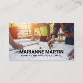 Ingenieure mit Blick auf Blueprints Visitenkarte (Vorderseite)