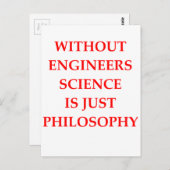 INGENIEURE POSTKARTE (Vorne/Hinten)
